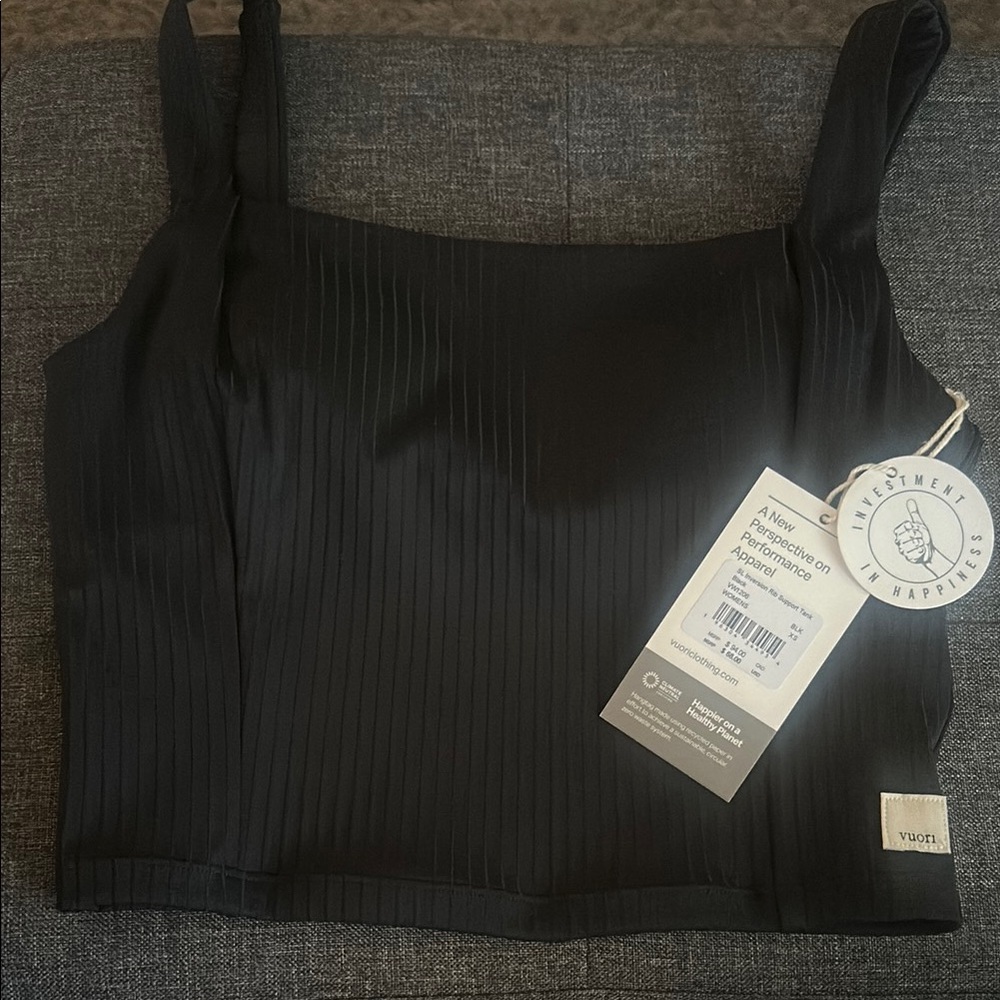 Black Ribbed Women's Top